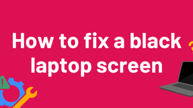How to fix a black laptop screen