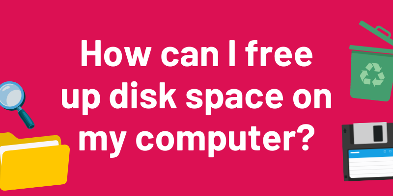 How can I free up disk space on my computer